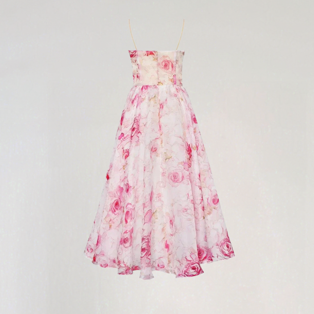 Elegant A-Line Summer Dress with Spaghetti Straps