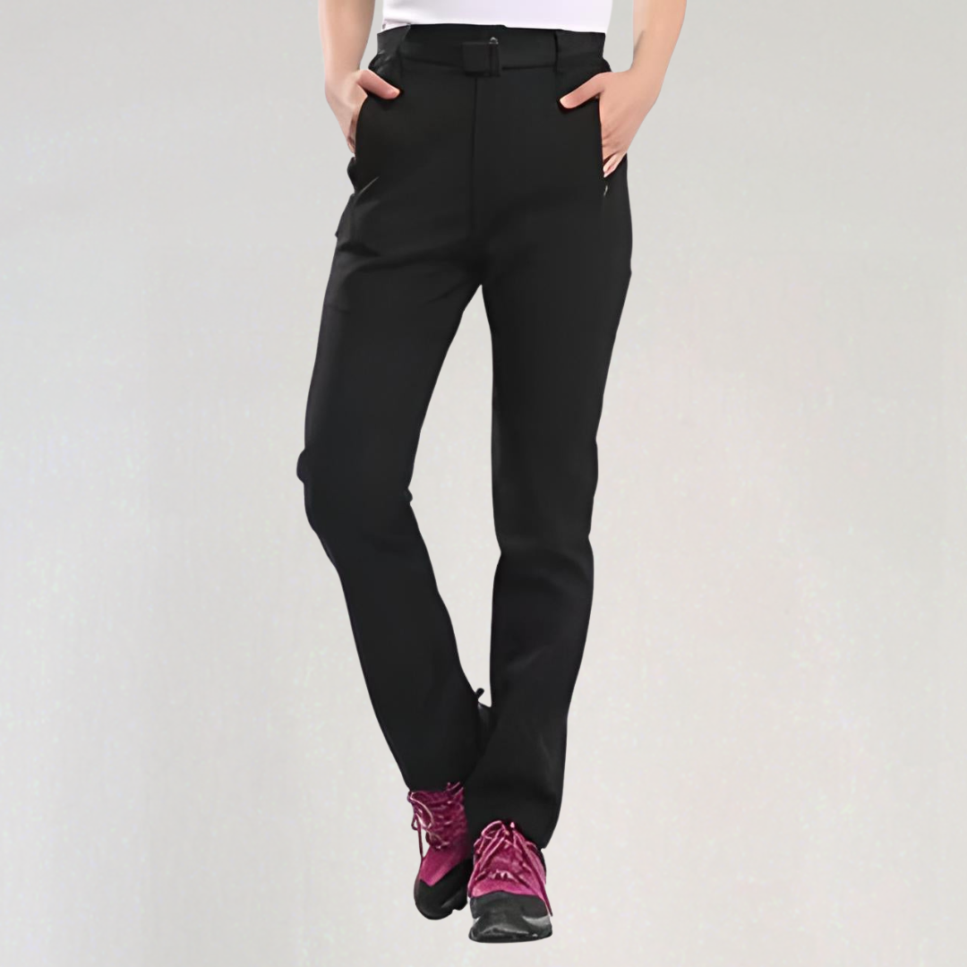 Women's Waterproof Thermal Hiking Pants | Winter Insulated Outdoor Trousers