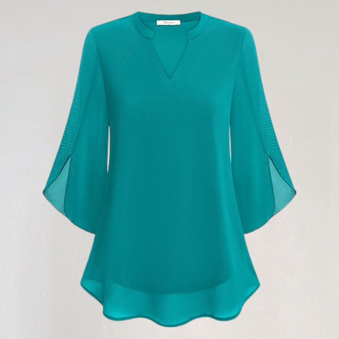 Airy Split Sleeve Chiffon Summer Shirt