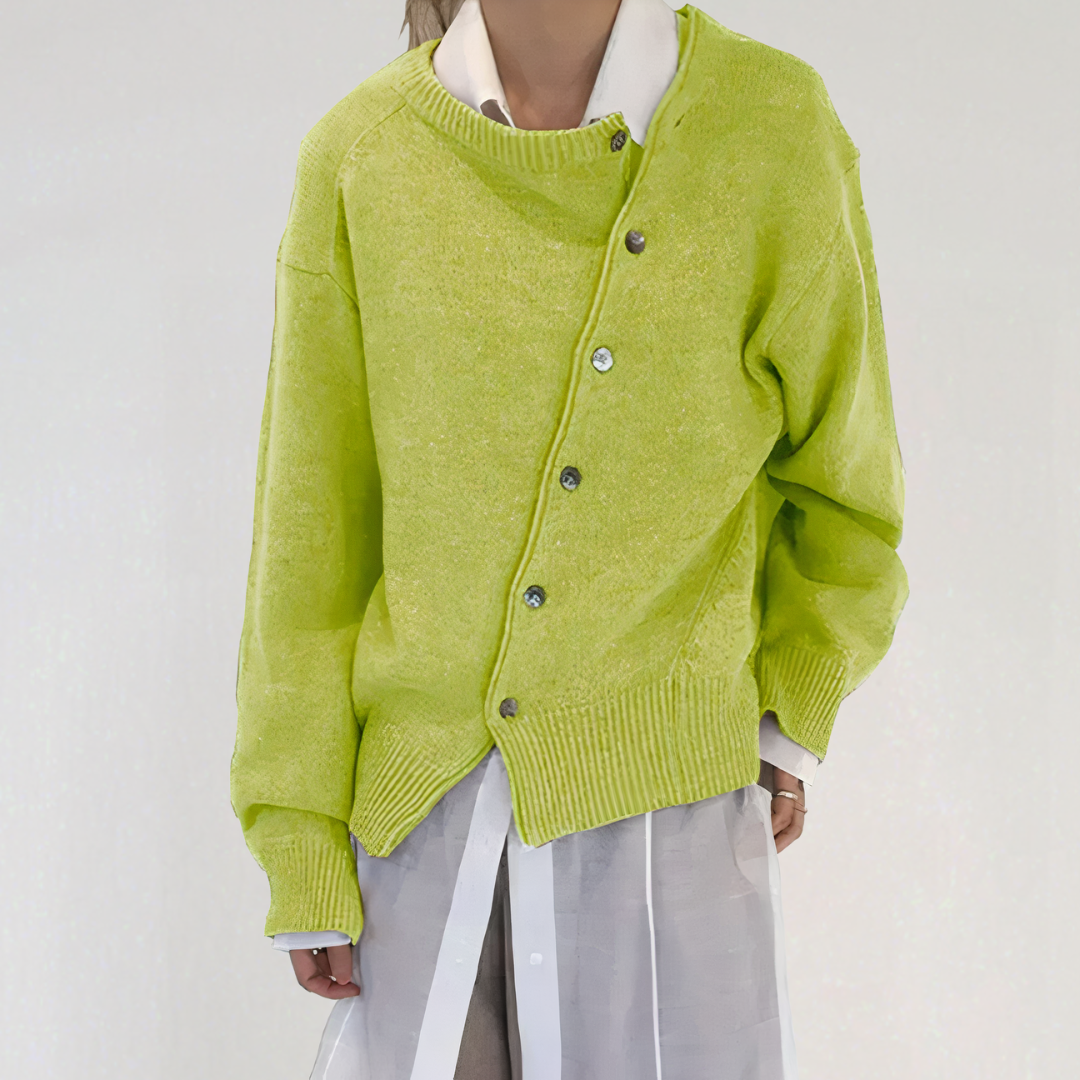Asymmetrical Knitted Cardigan