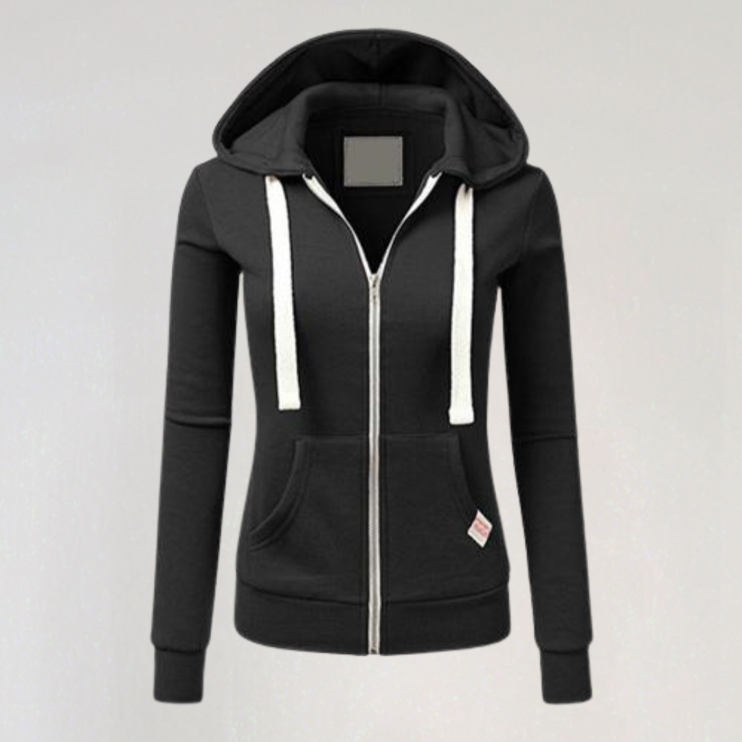 Women's Casual Zip-Up Hoodie with Pockets