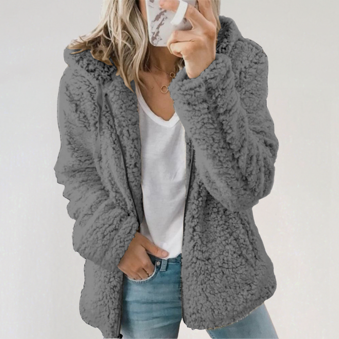 Oversized Teddy Sherpa Jacket | Cozy Fleece Outerwear Jacket for Women
