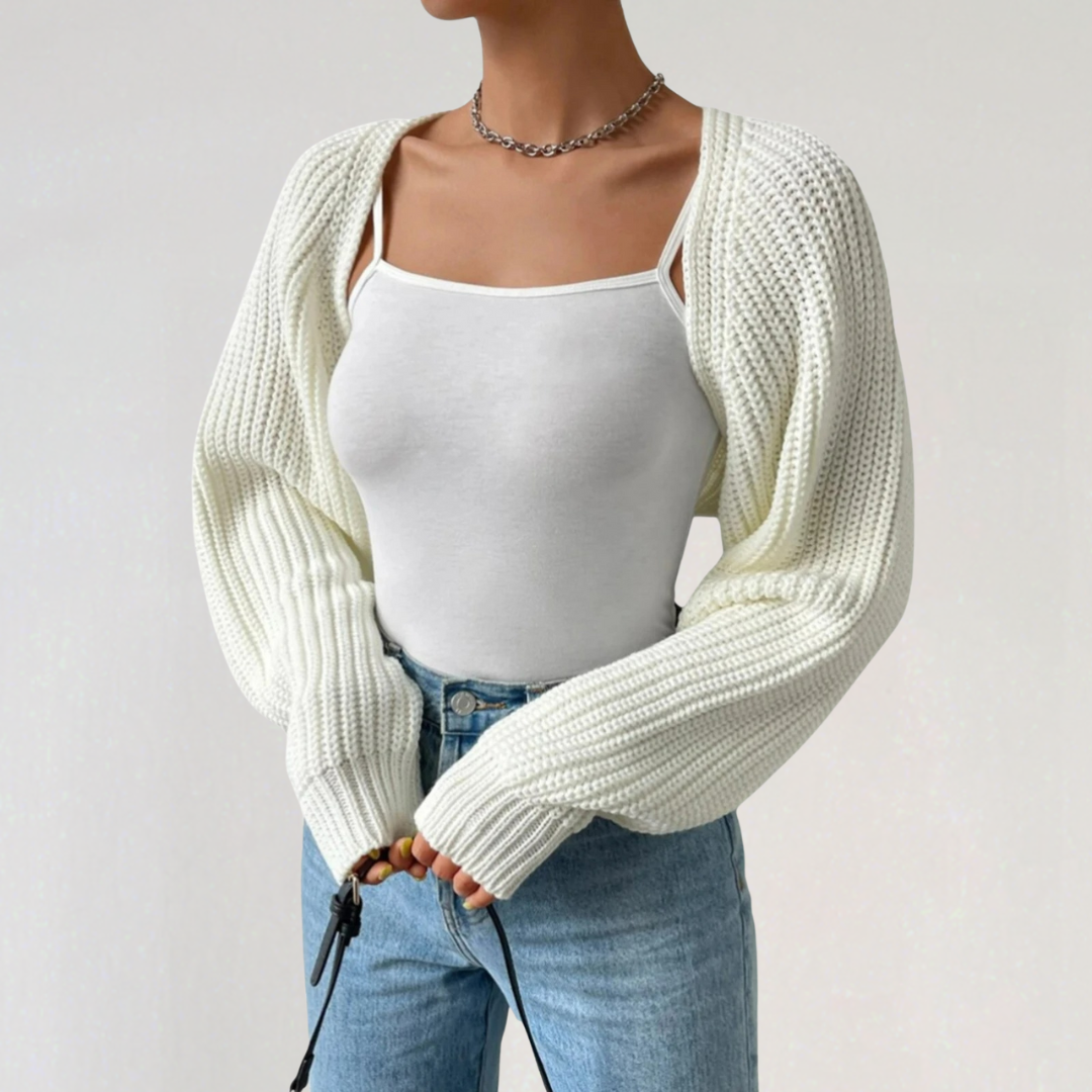 Cropped Knit Cardigan for Women