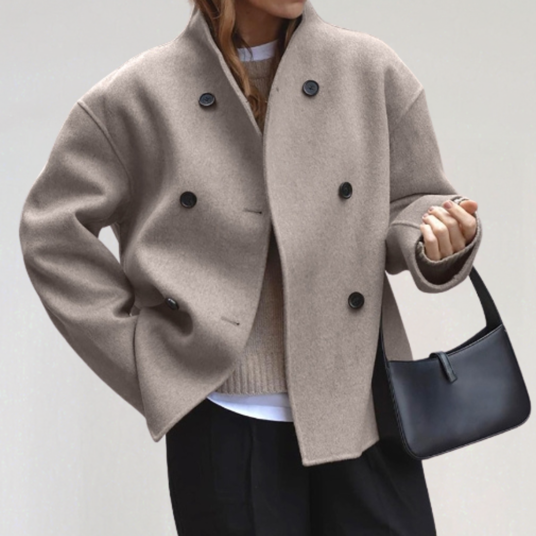 Double Breasted Wool Coat | Chic Autumn & Winter Outerwear