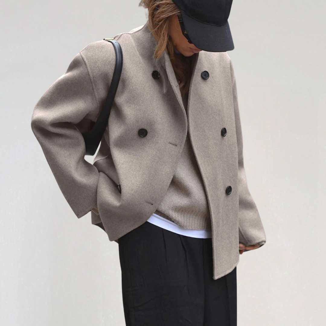 Double Breasted Wool Coat | Chic Autumn & Winter Outerwear