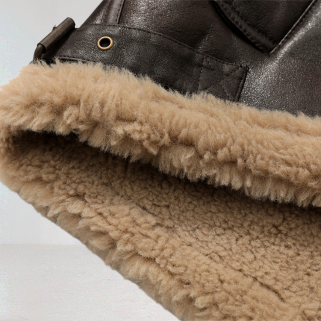 Vintage Shearling Aviator Jacket
