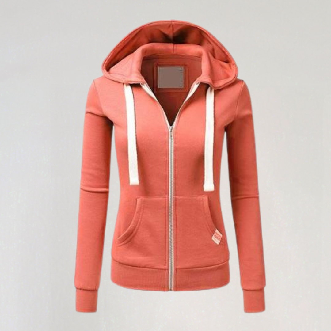 Women's Casual Zip-Up Hoodie with Pockets
