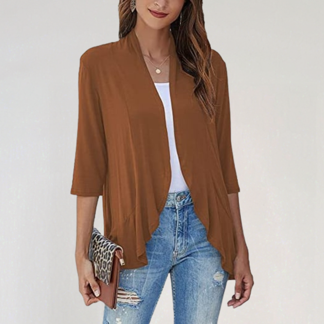 Lightweight Cardigan with Open Front