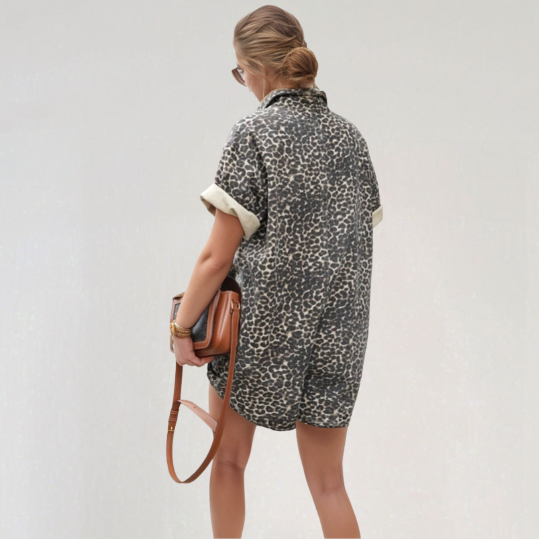 Casual Printed Cheetah Jumpsuit