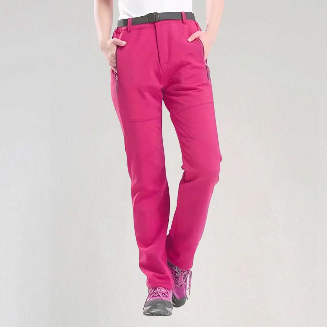 Women's Waterproof Thermal Hiking Pants | Winter Insulated Outdoor Trousers