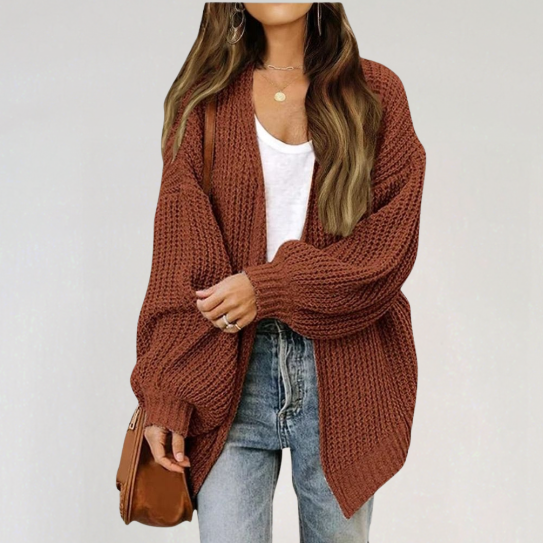 Oversized Chunky Knit Cardigan | Cozy Open Front Sweater