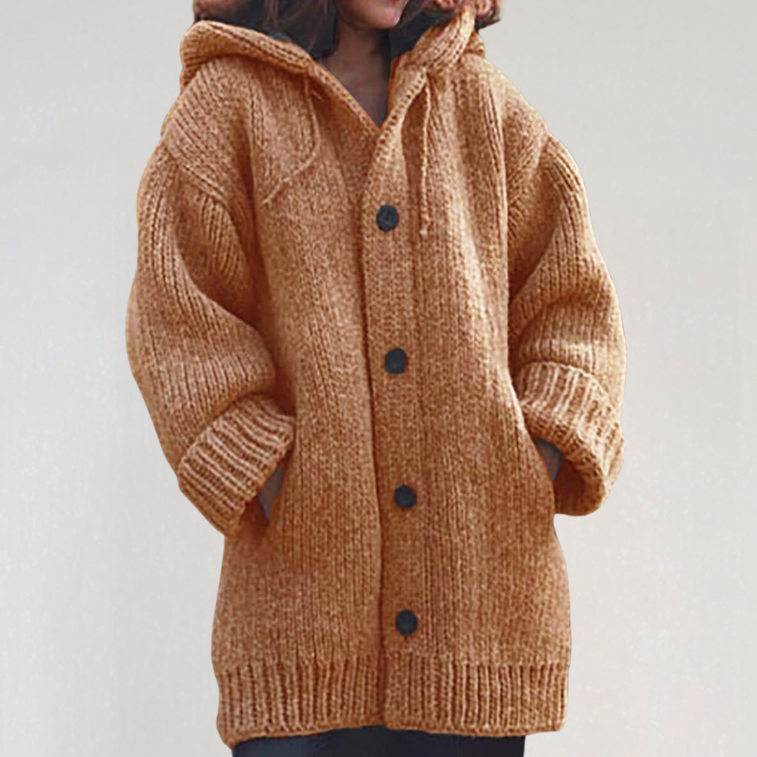 Hooded Chunky Cable-Knit Cardigan | Oversized Cozy Sweater for Fall & Winter 2025