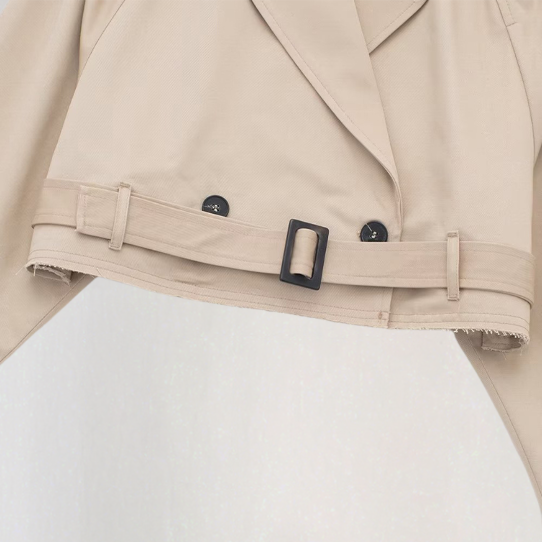 Cropped Trench Coat for Women