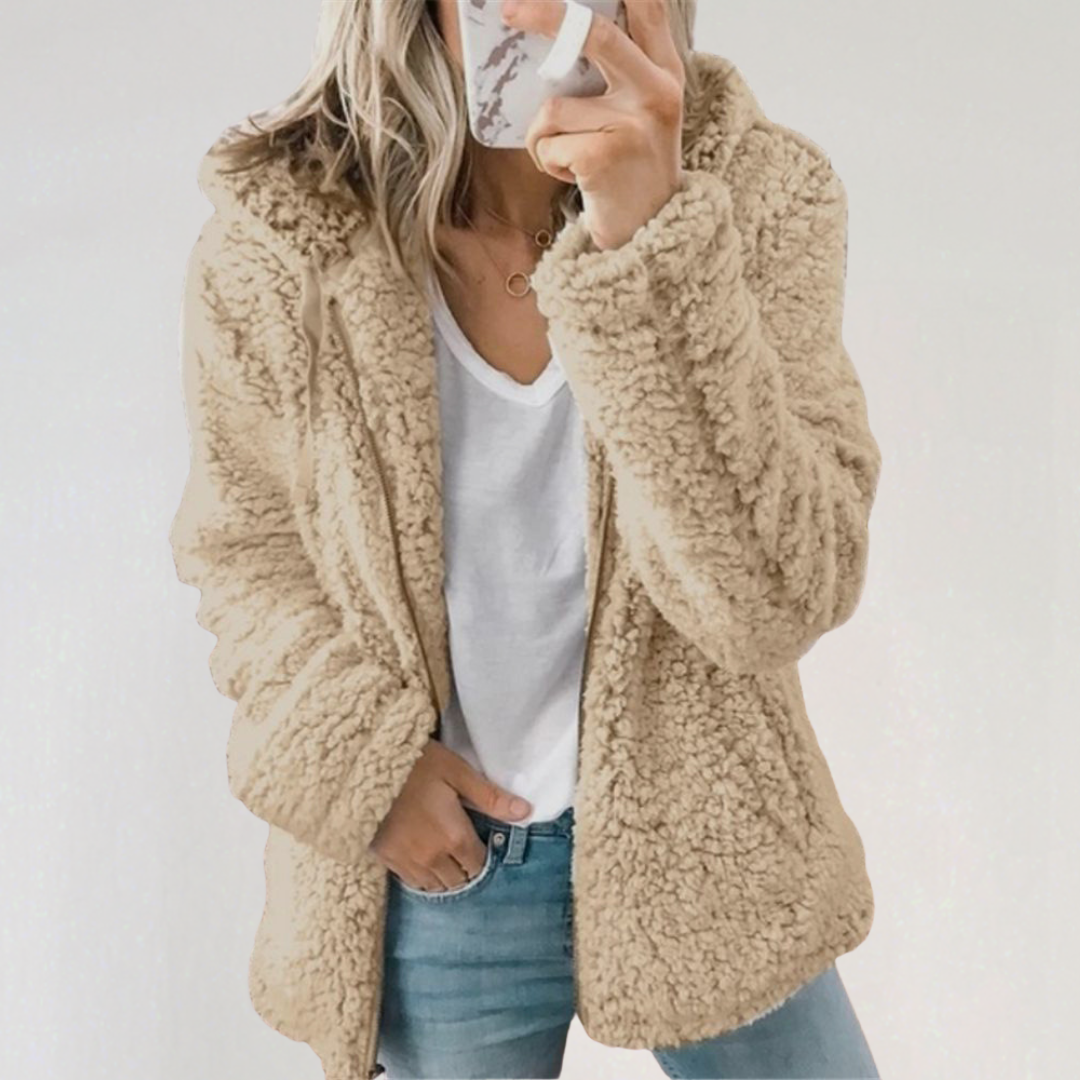 Oversized Teddy Sherpa Jacket | Cozy Fleece Outerwear Jacket for Women