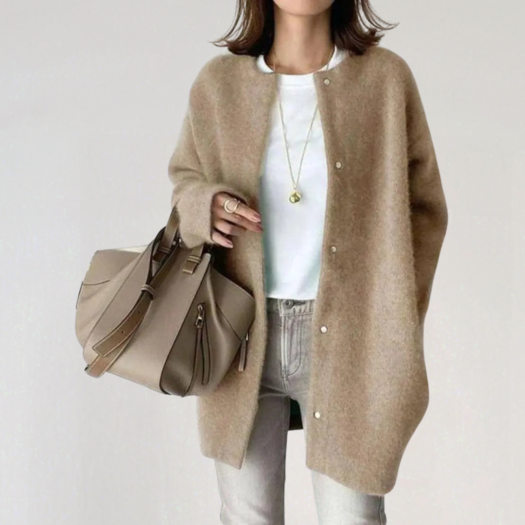 Oversized Wool Mohair Cardigan for Women