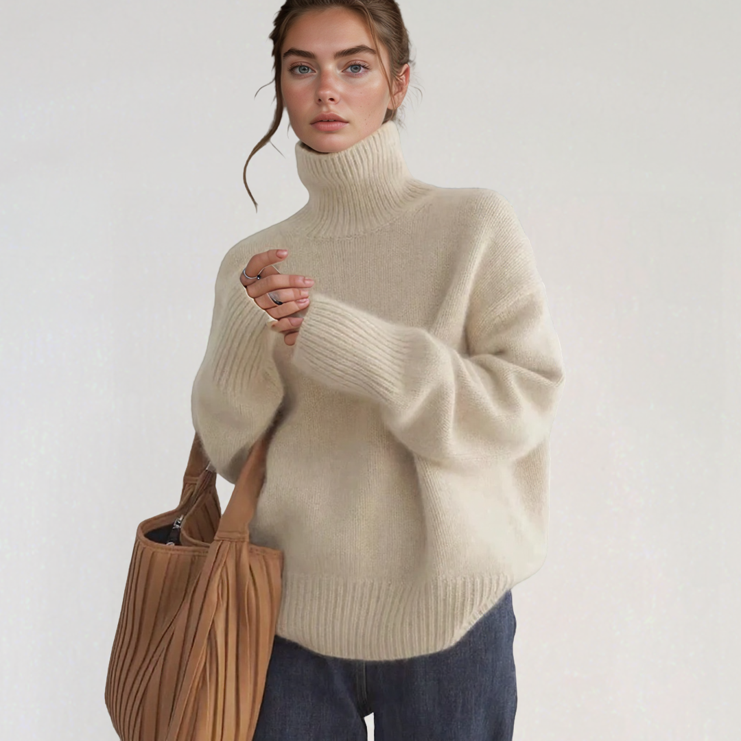 Loose Cashmere Turtleneck Sweater