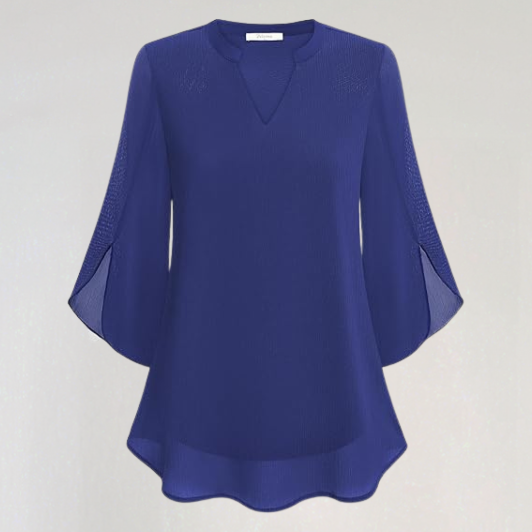 Airy Split Sleeve Chiffon Summer Shirt