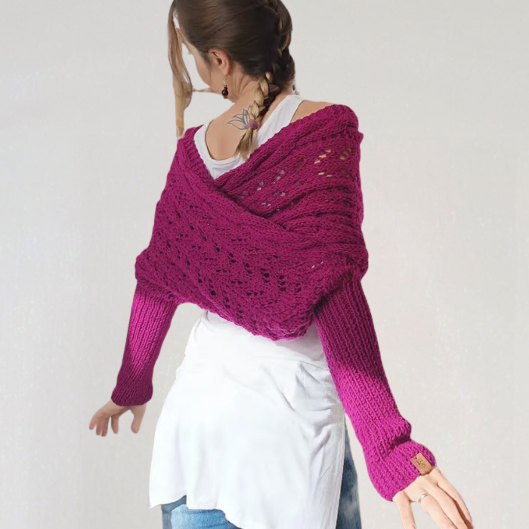 Boho Knit Shrug Cardigan | Openwork Crochet Bolero Sweater for Layering