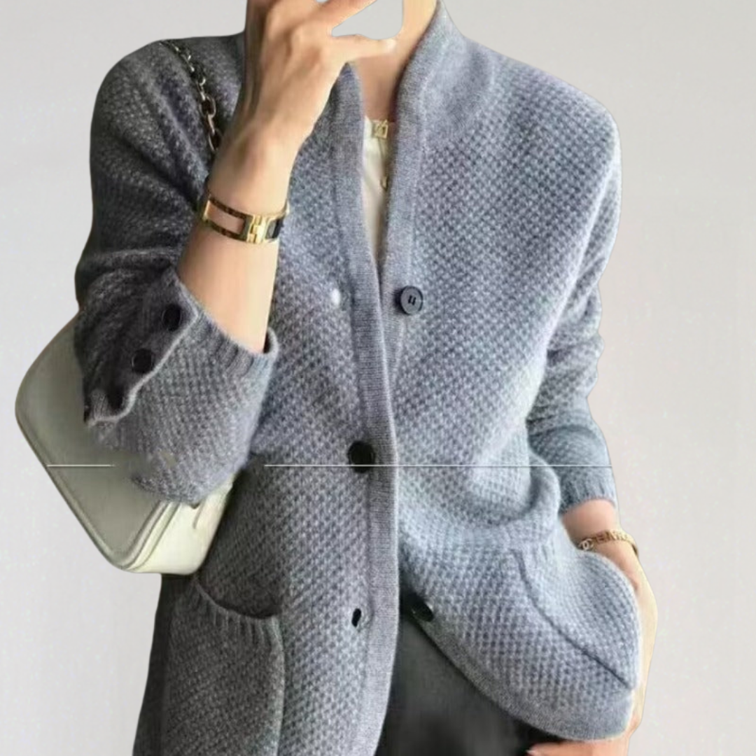 Cashmere Textured Knit Cardigan | Cozy Luxury Layer for Fall Winter 2025