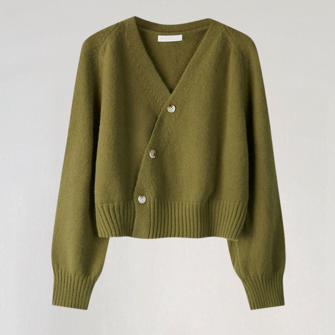 Premium Wool V-Neck Cardigan for Women