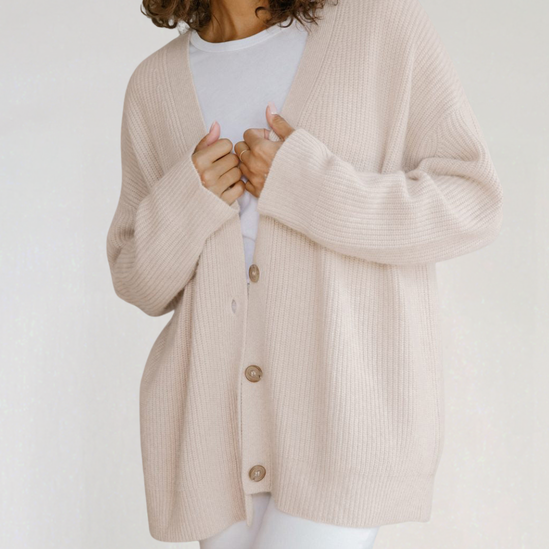 Elegant Oversized Knit Cardigan for Women