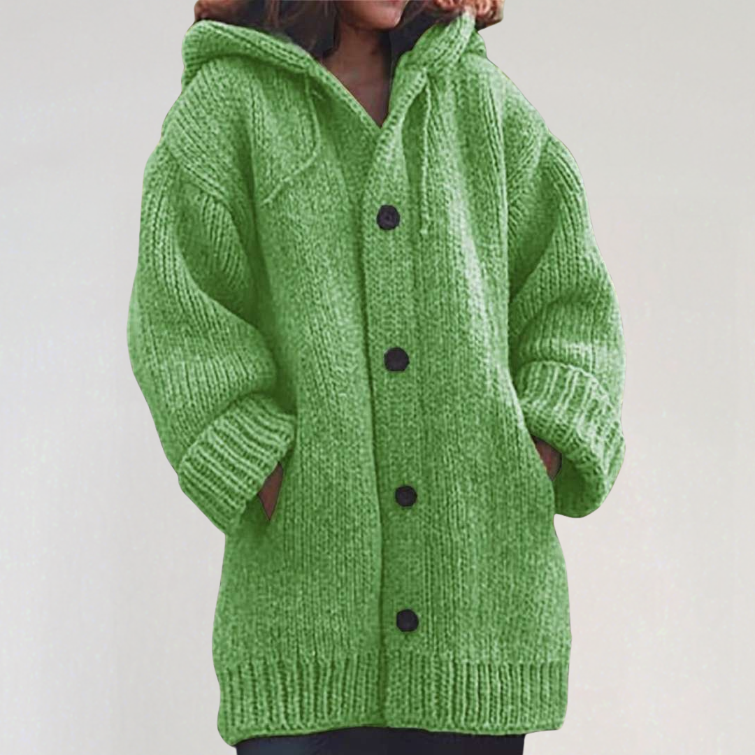Hooded Chunky Cable-Knit Cardigan | Oversized Cozy Sweater for Fall & Winter 2025