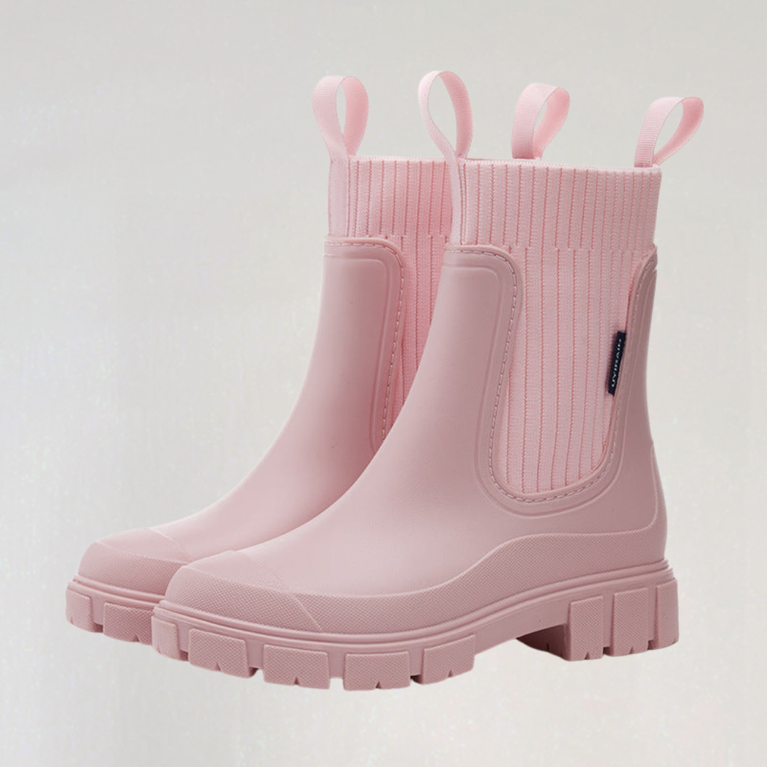 Elastic Waterproof Ankle Boots for Women | Non-Slip Stylish Chelsea Boots Design