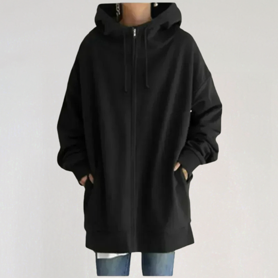 Long Women's Hoodie with Zipper for Autumn/Winter