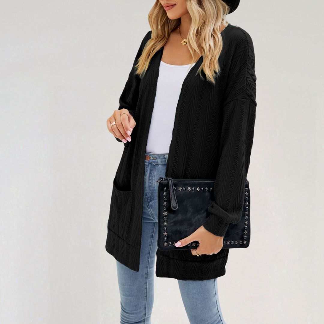 Textured Knit Cardigan | Lightweight Cozy Layering Essential