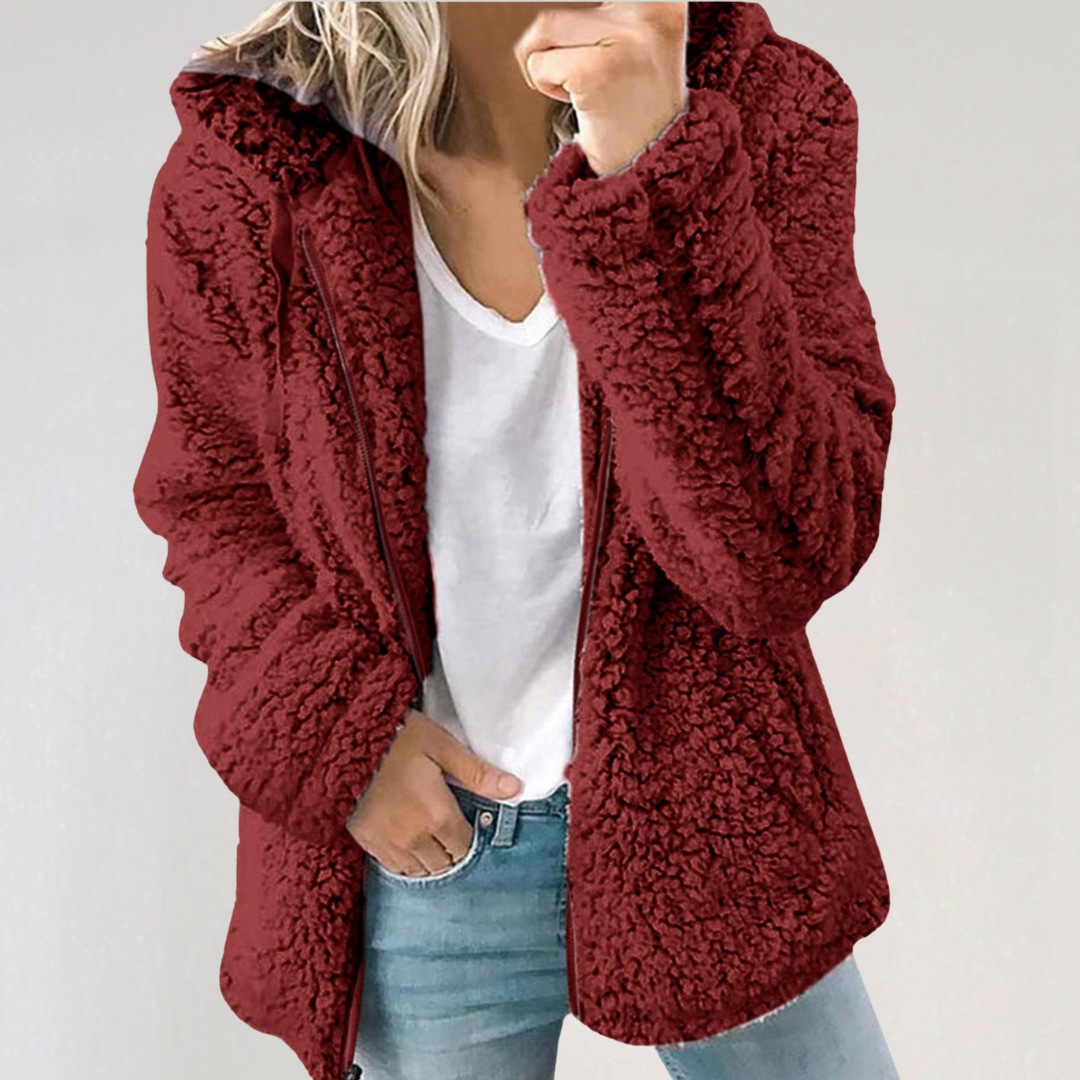 Oversized Teddy Sherpa Jacket | Cozy Fleece Outerwear Jacket for Women
