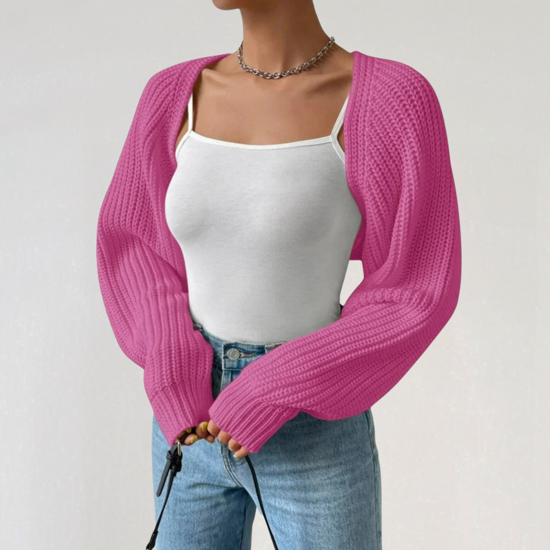 Cropped Knit Cardigan for Women