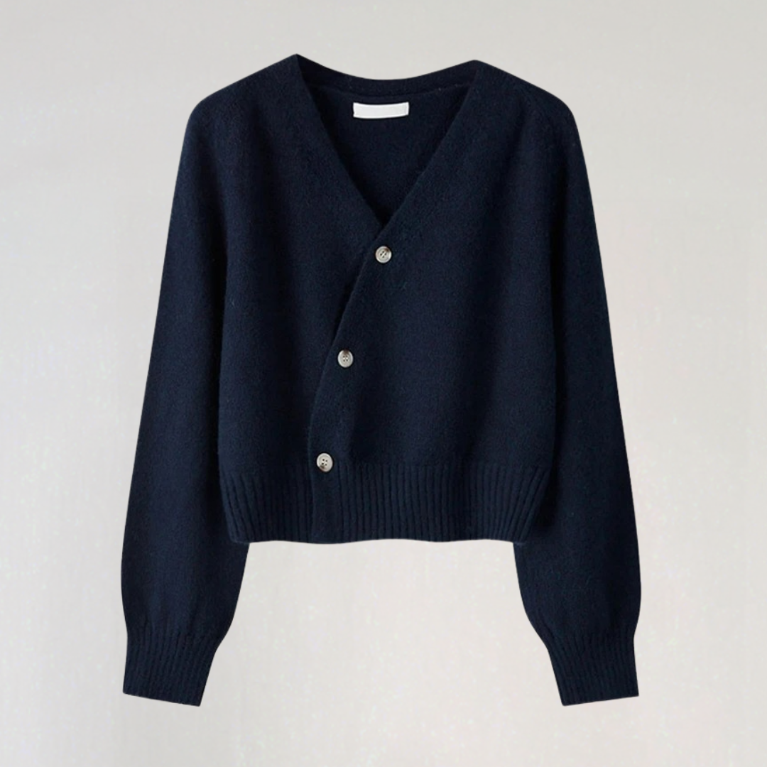 Premium Wool V-Neck Cardigan for Women