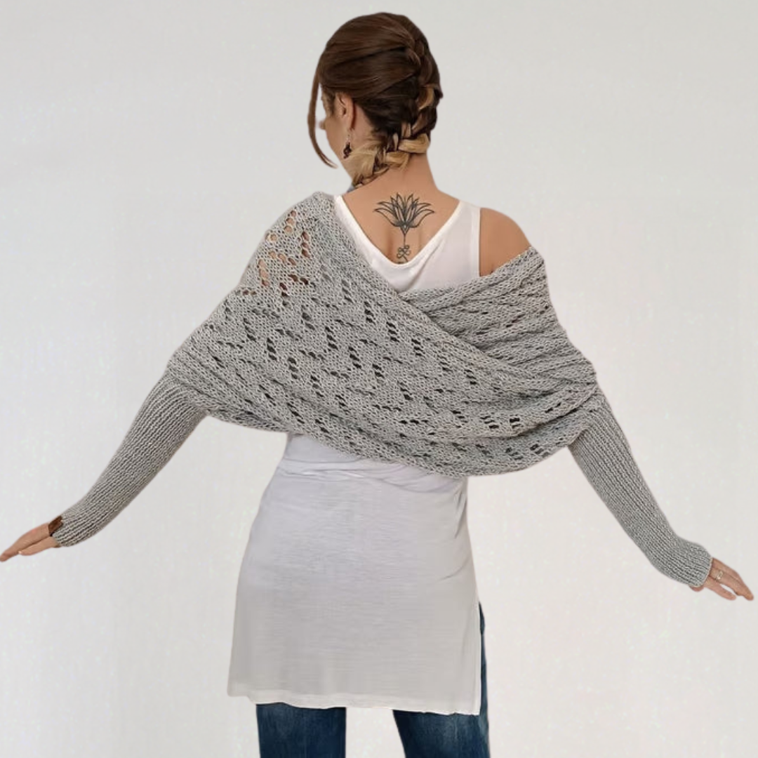Boho Knit Shrug Cardigan | Openwork Crochet Bolero Sweater for Layering