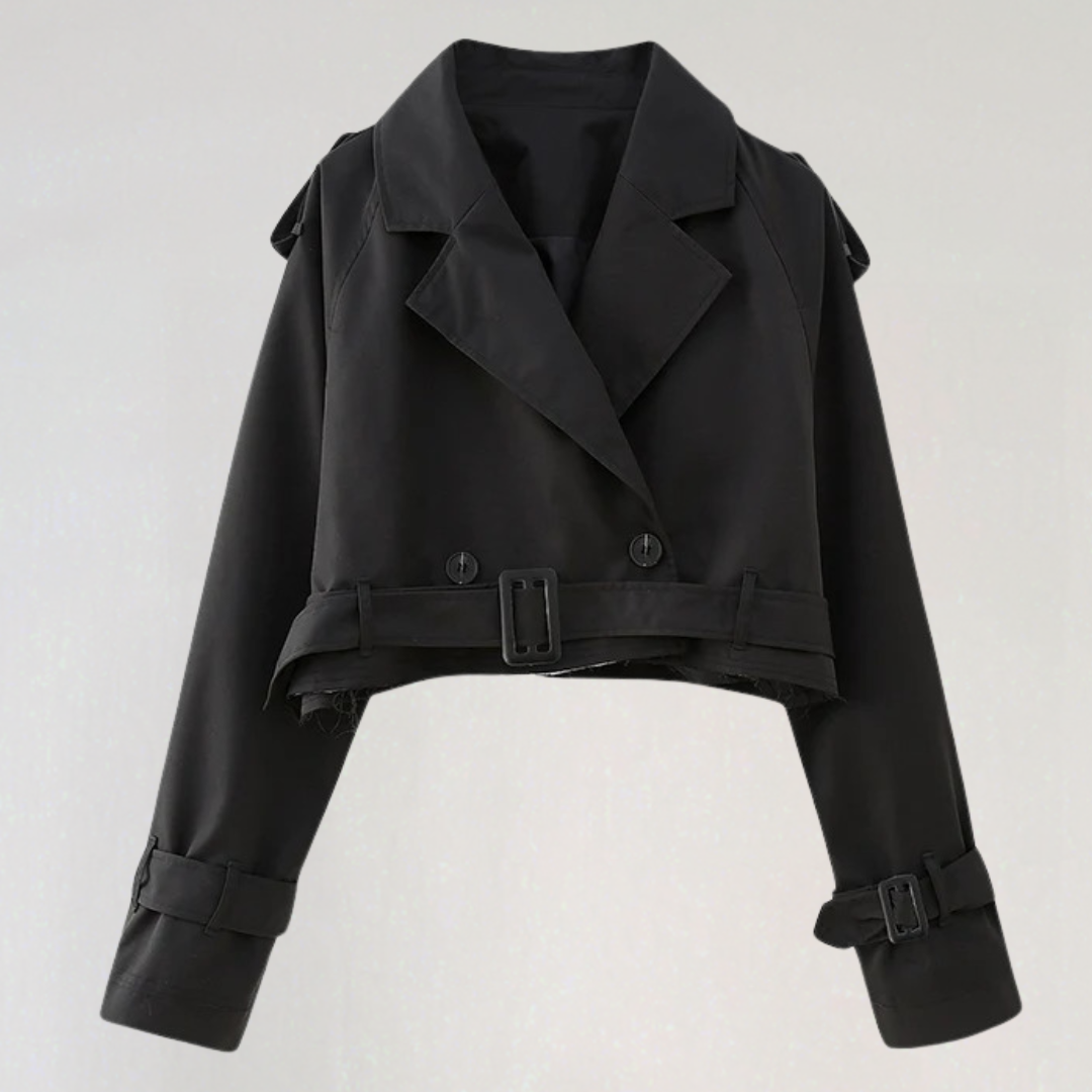Cropped Trench Coat for Women