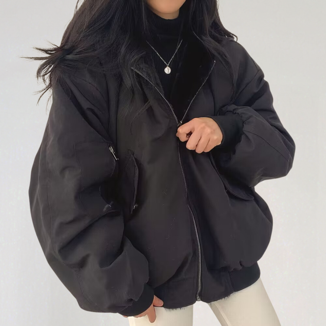 Reversible Teddy Fleece Bomber Jacket | Warm Coat With Hood