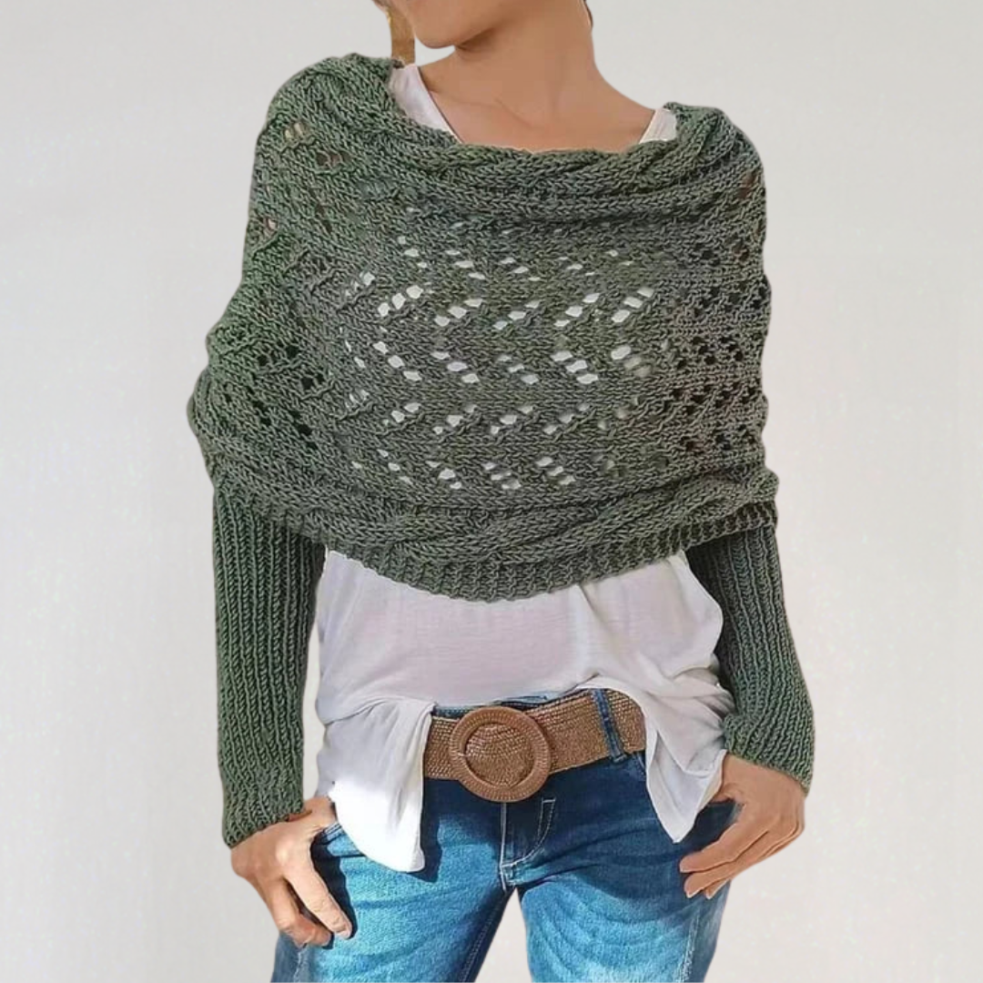 Boho Knit Shrug Cardigan | Openwork Crochet Bolero Sweater for Layering