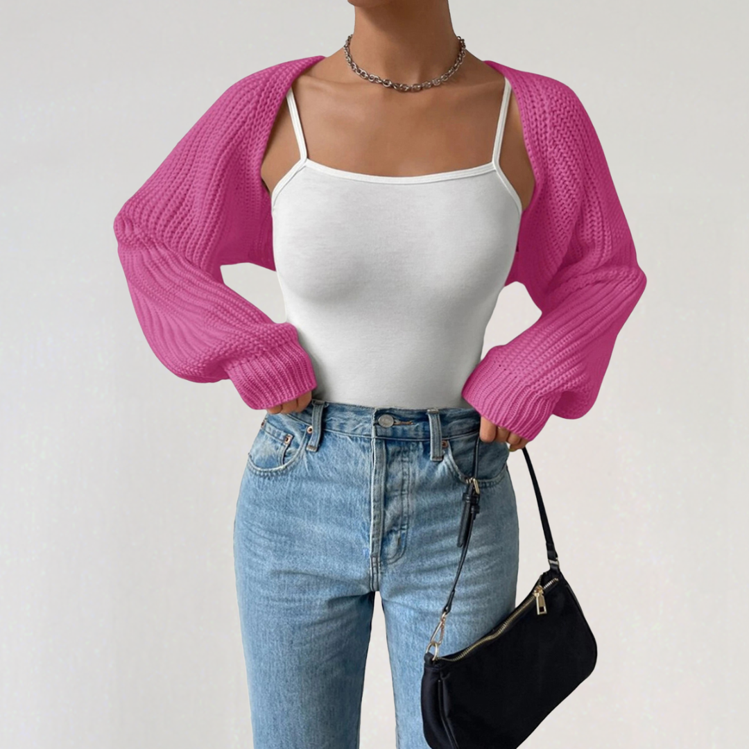 Cropped Knit Cardigan for Women