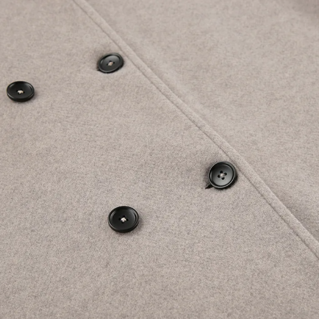 Double Breasted Wool Coat | Chic Autumn & Winter Outerwear