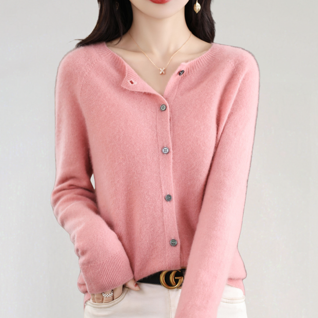 Round Neck Cardigan for Women