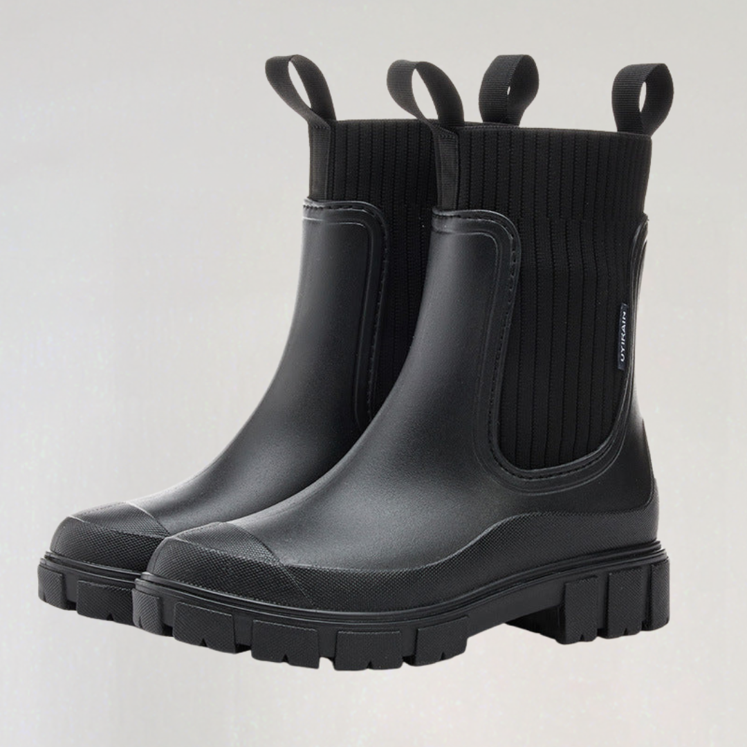Elastic Waterproof Ankle Boots for Women | Non-Slip Stylish Chelsea Boots Design