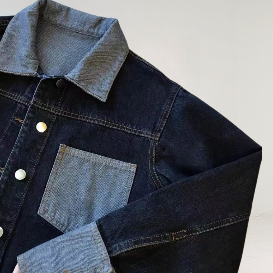 Trendy Patchwork Denim Jacket