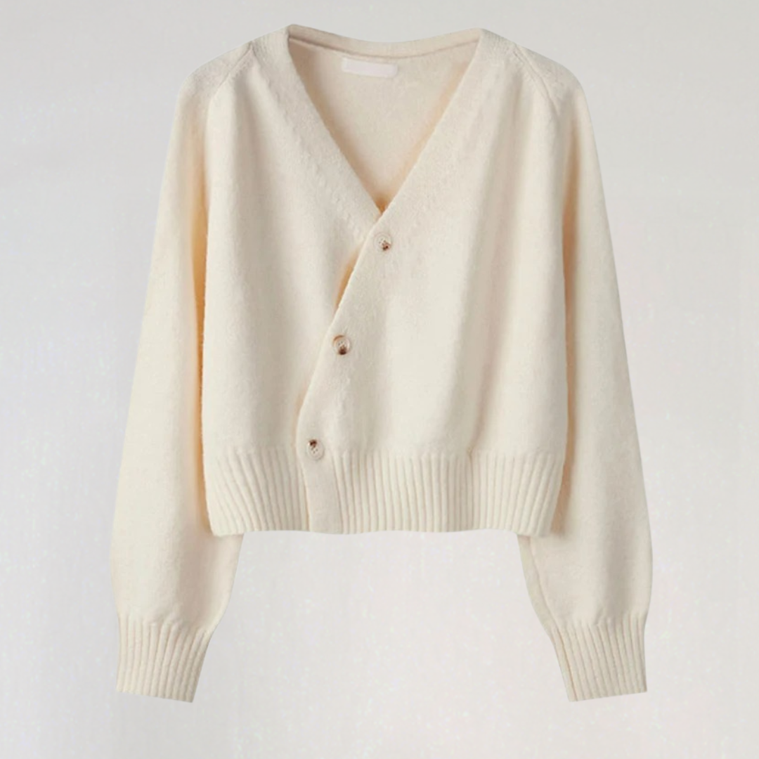 Premium Wool V-Neck Cardigan for Women