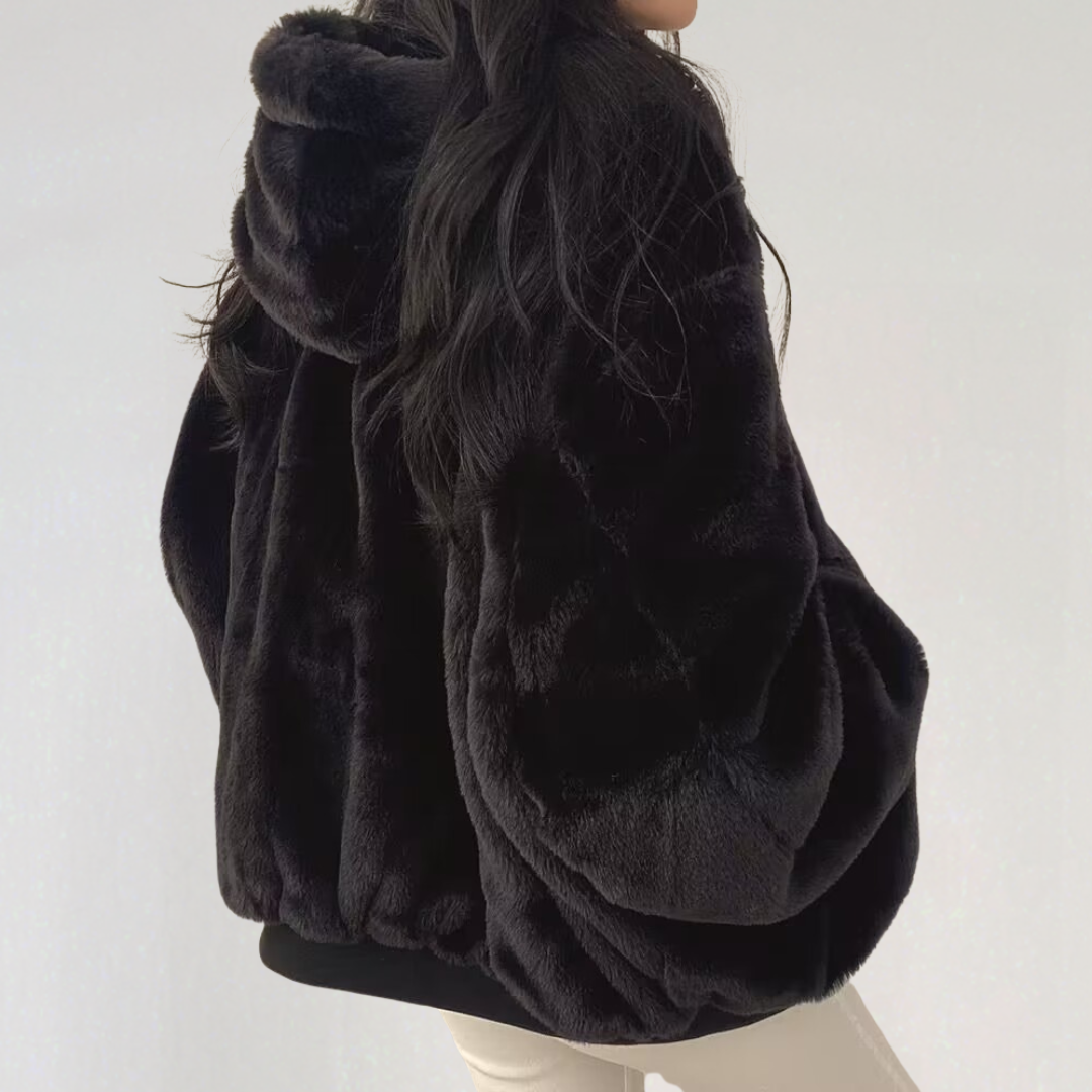 Reversible Teddy Fleece Bomber Jacket | Warm Coat With Hood