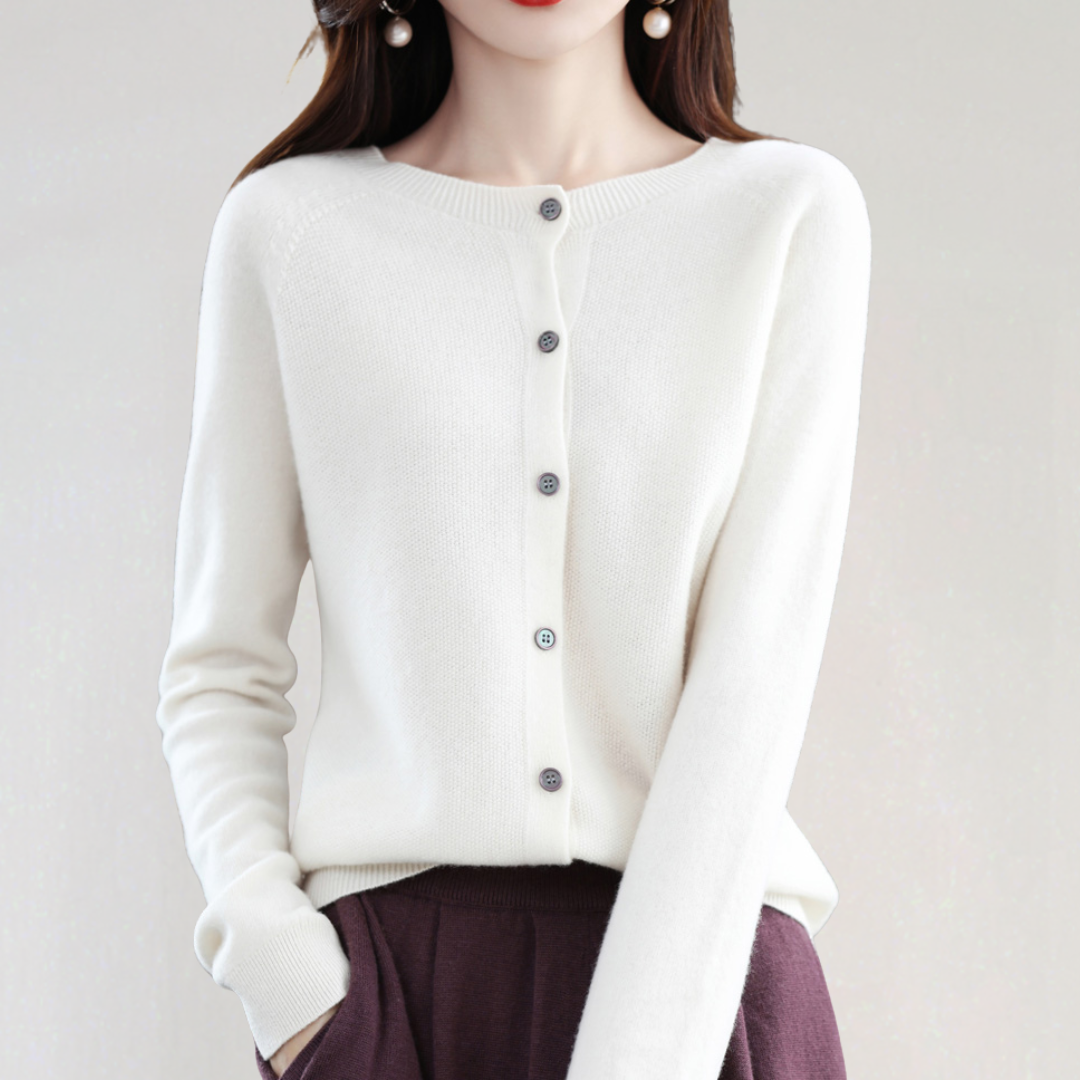 Round Neck Cardigan for Women