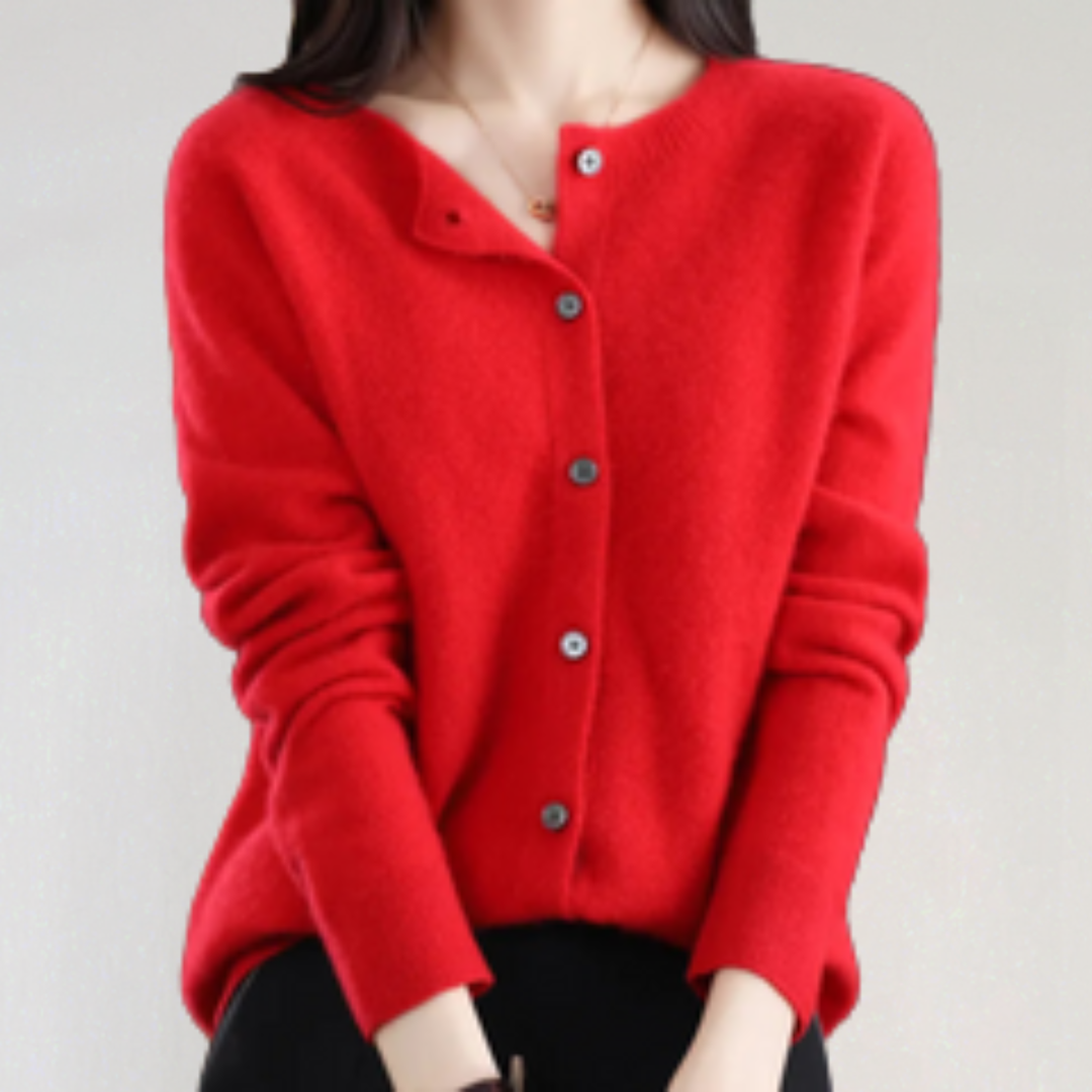 Round Neck Cardigan for Women