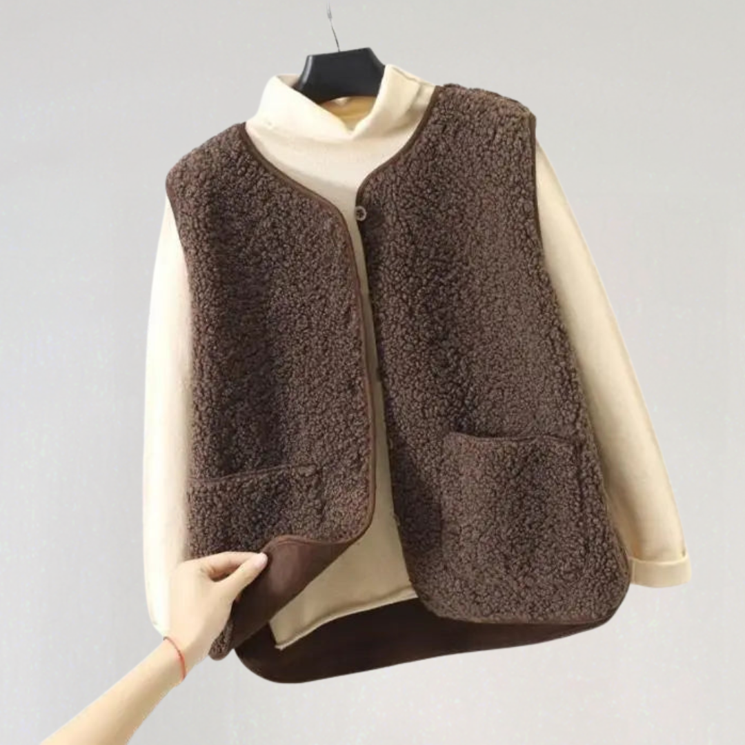 Comfy & Stylish Fleece Vest Cardigan for Women