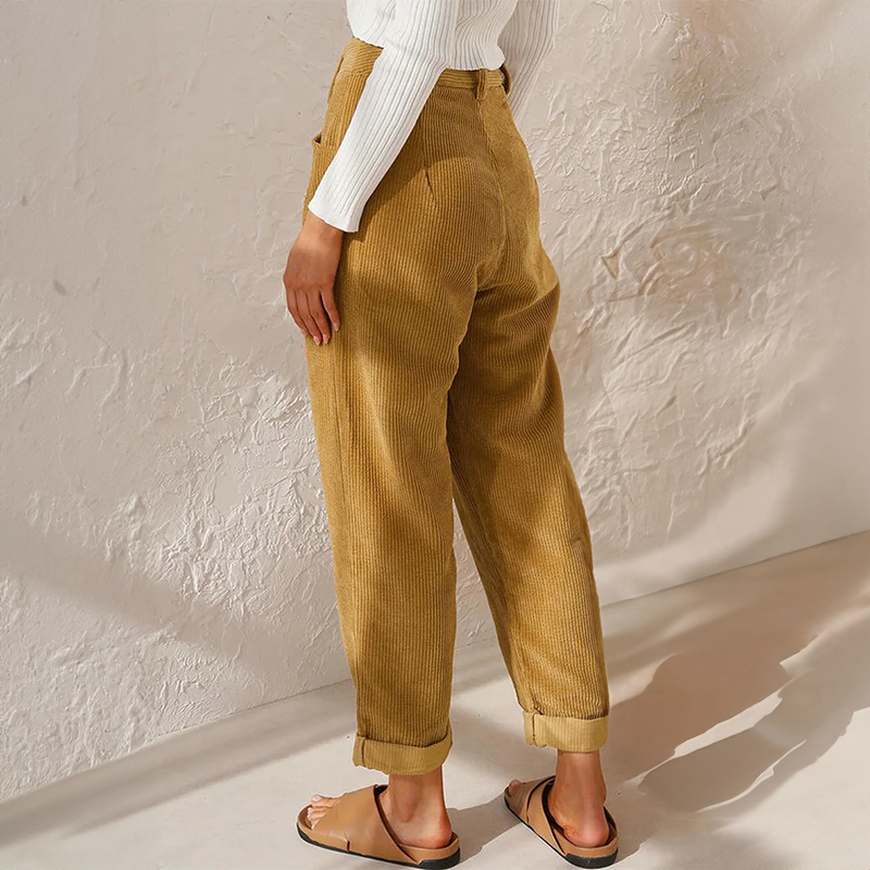 Casual Corduroy Trousers for Women