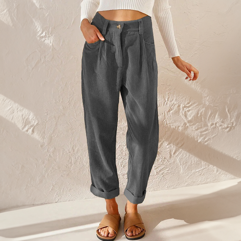 Casual Corduroy Trousers for Women