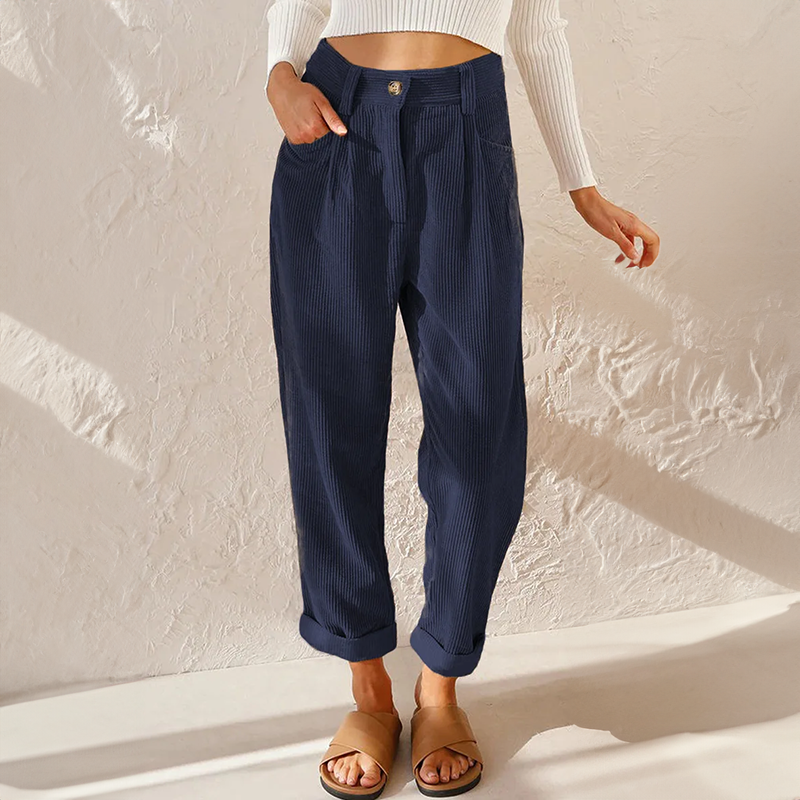 Casual Corduroy Trousers for Women
