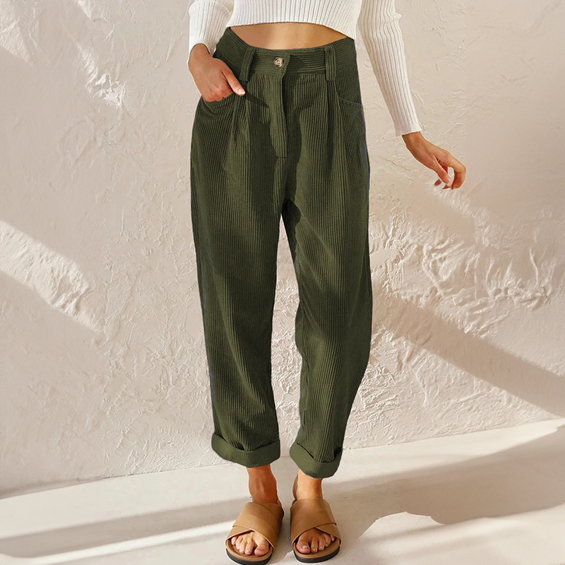 Casual Corduroy Trousers for Women